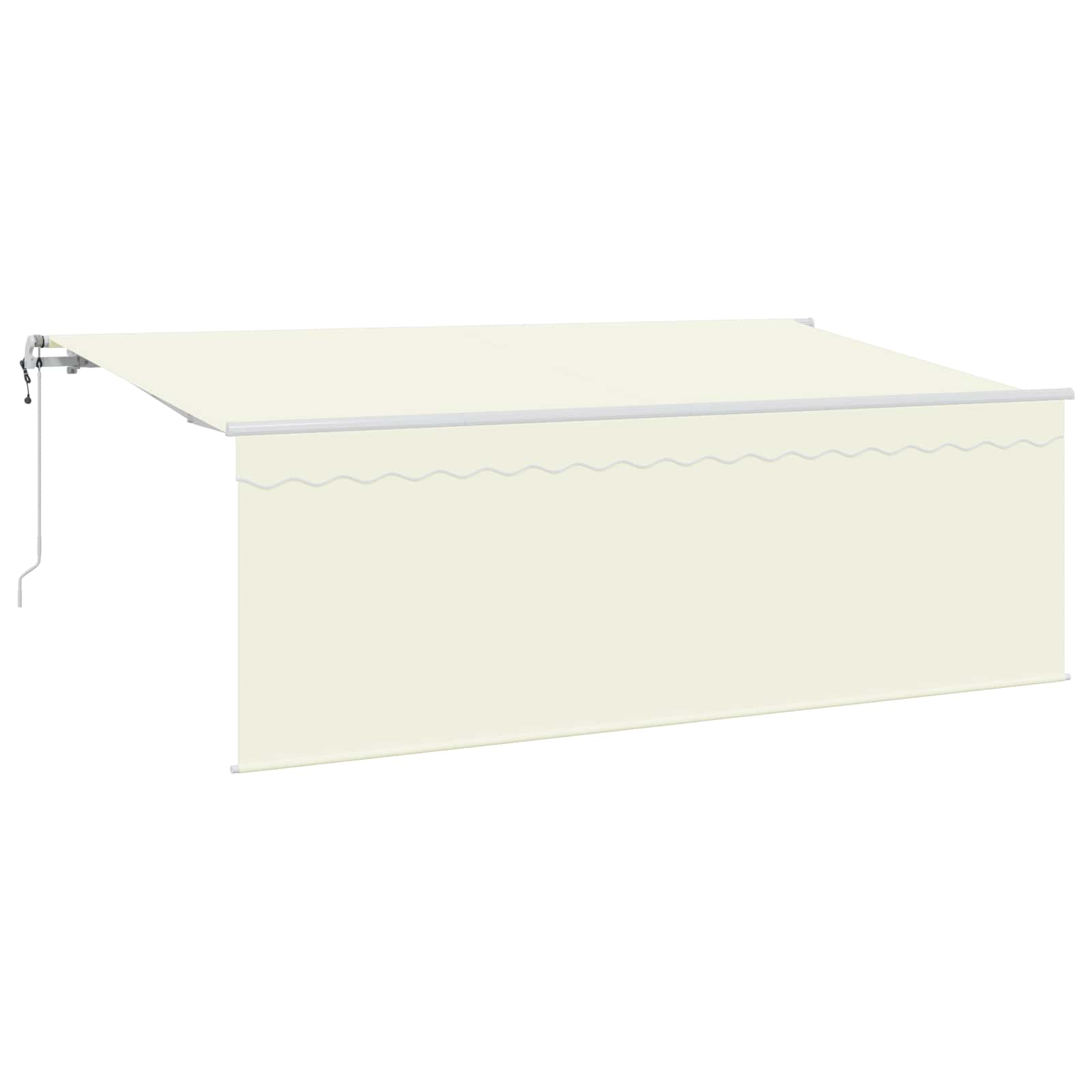 Stahovací Markýza Krémová 400 X 200 Cm Polyester A Hliník