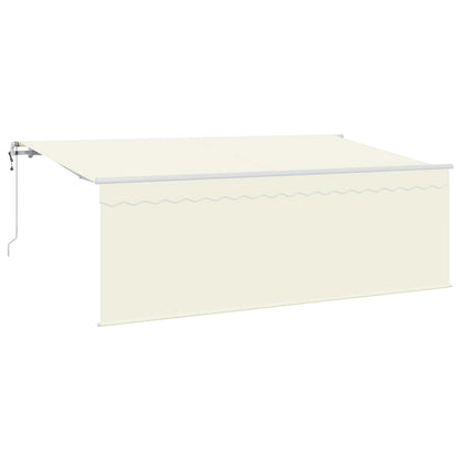 Stahovací Markýza Krémová 400 X 200 Cm Polyester A Hliník