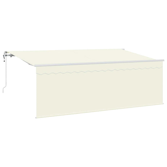 Stahovací Markýza Krémová 400 X 200 Cm Polyester A Hliník