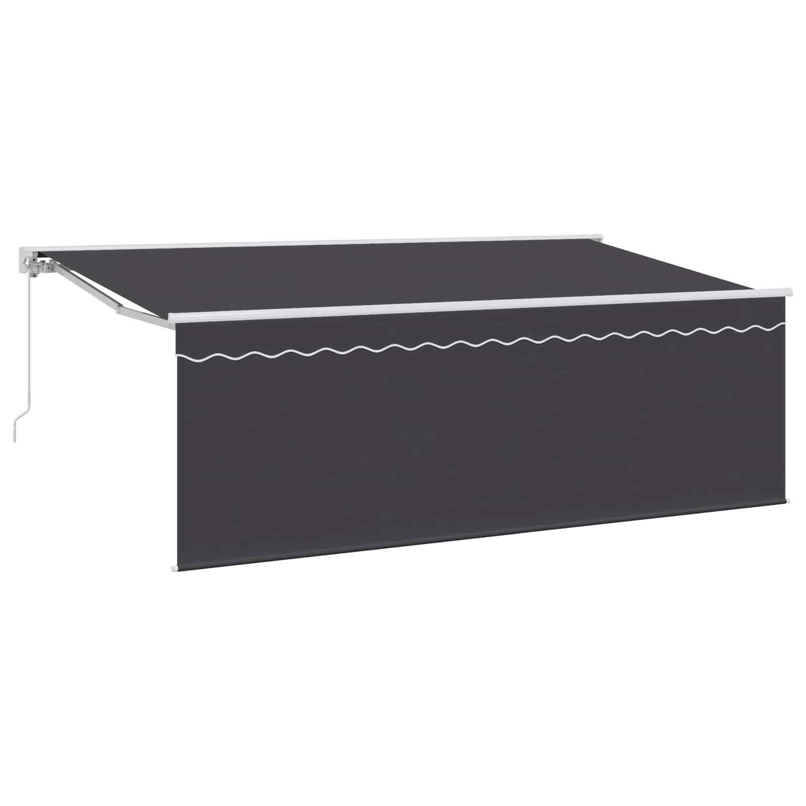 Stahovací Markýza Antracit 400 X 200 Cm Polyester A Hliník