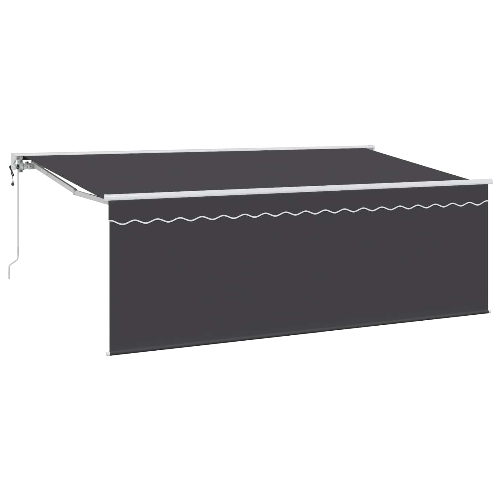 Stahovací Markýza Antracit 400 X 200 Cm Polyester A Hliník