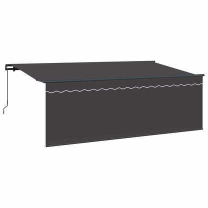 Stahovací Markýza Antracit 400 X 200 Cm Polyester A Hliník