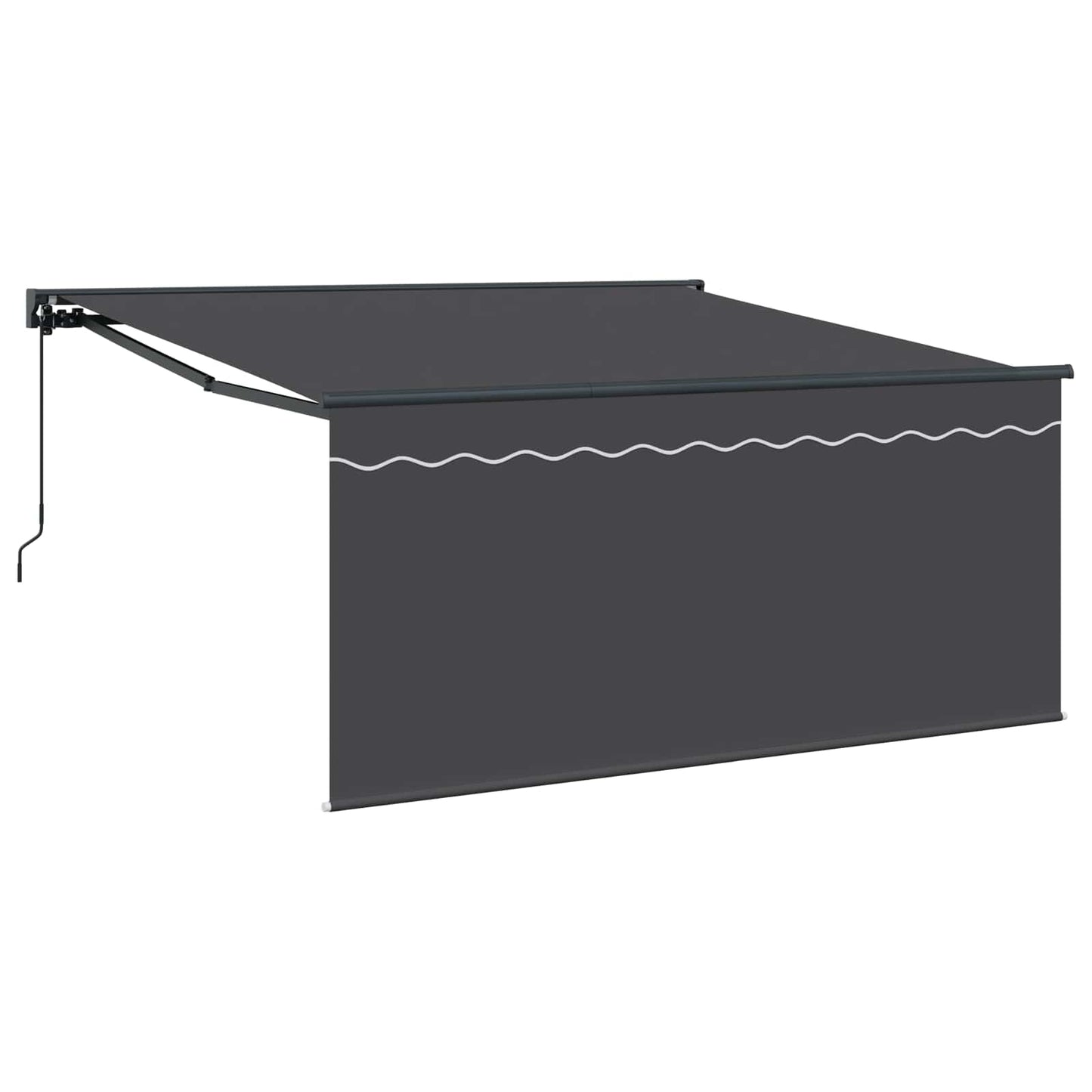 Stahovací Markýza Antracit 300 X 250 Cm Polyester A Hliník