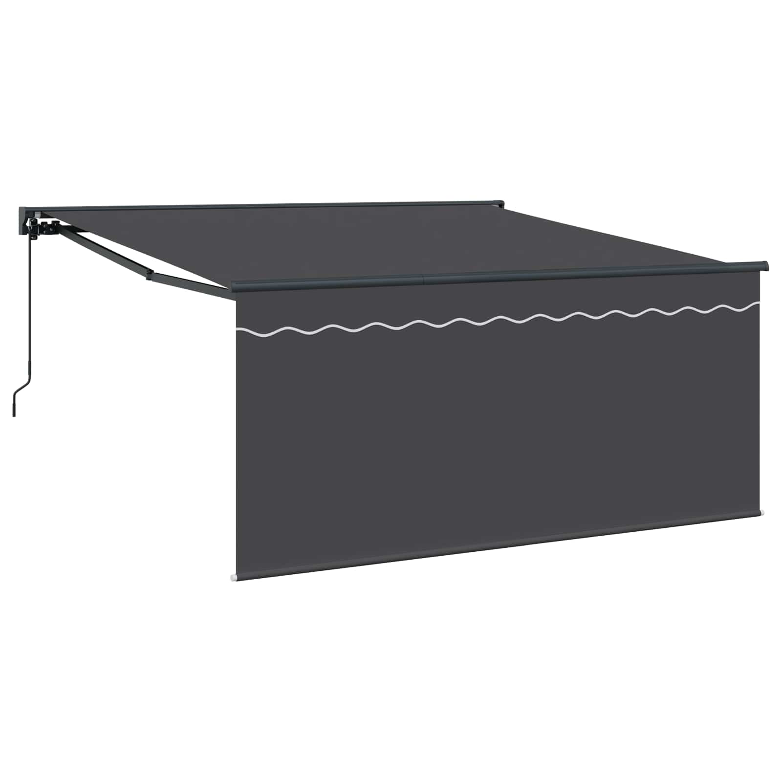 Stahovací Markýza Antracit 300 X 250 Cm Polyester A Hliník