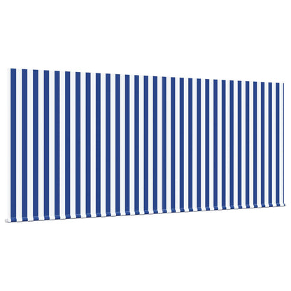 Stahovací Markýza Modrá A Bílá 350 X 250 Cm Polyester A Hliník