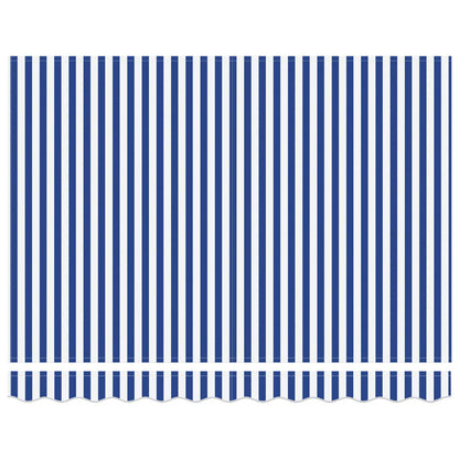 Stahovací Markýza Modrá A Bílá 350 X 250 Cm Polyester A Hliník