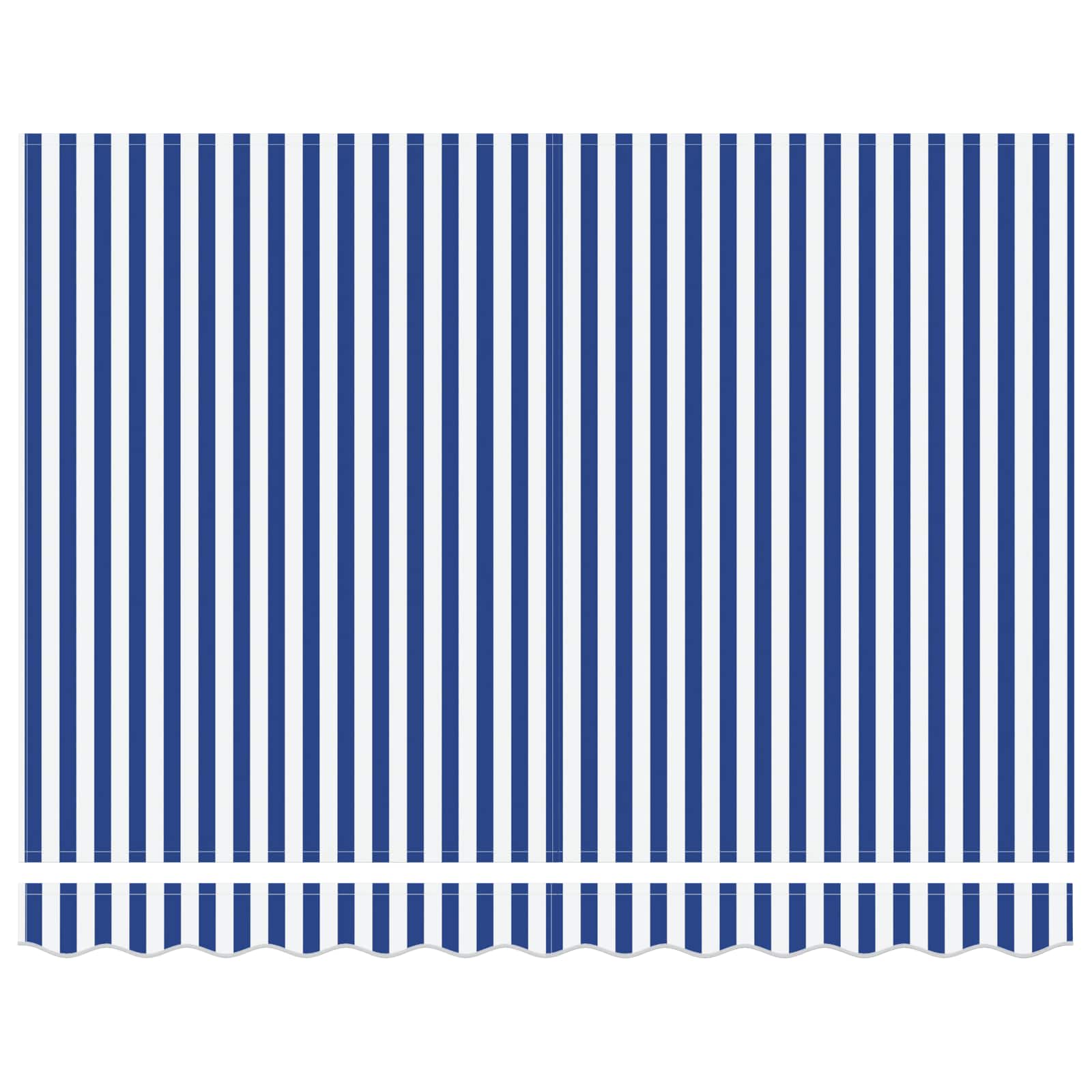 Stahovací Markýza Modrá A Bílá 350 X 250 Cm Polyester A Hliník