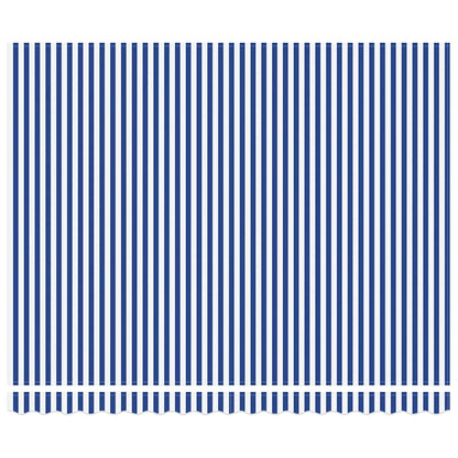 Stahovací Markýza Modrá A Bílá 400 × 300 Cm Polyester A Hliník