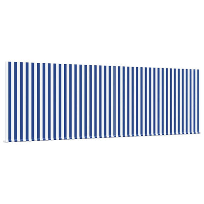 Stahovací Markýza Modrá A Bílá 400 × 300 Cm Polyester A Hliník
