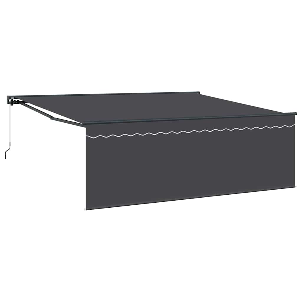 Stahovací Markýza Antracit 400 × 300 Cm Polyester A Hliník