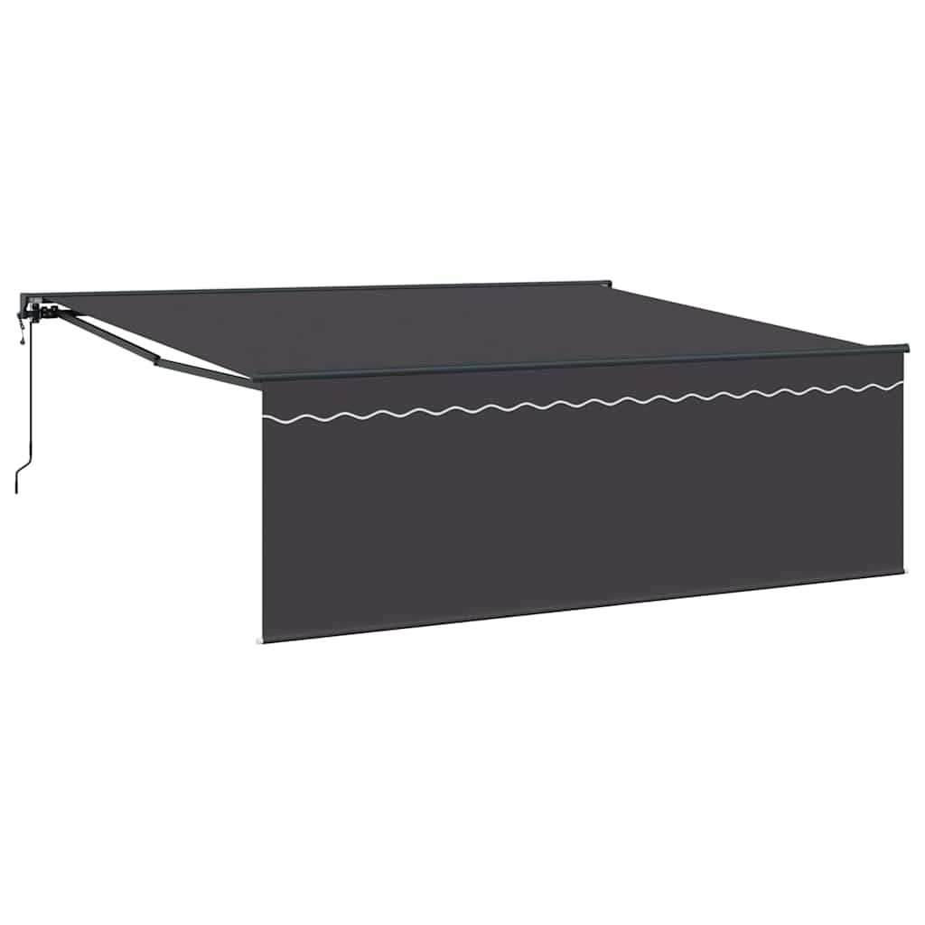 Stahovací Markýza Antracit 400 × 300 Cm Polyester A Hliník