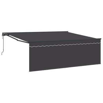 Stahovací Markýza Antracit 400 × 300 Cm Polyester A Hliník