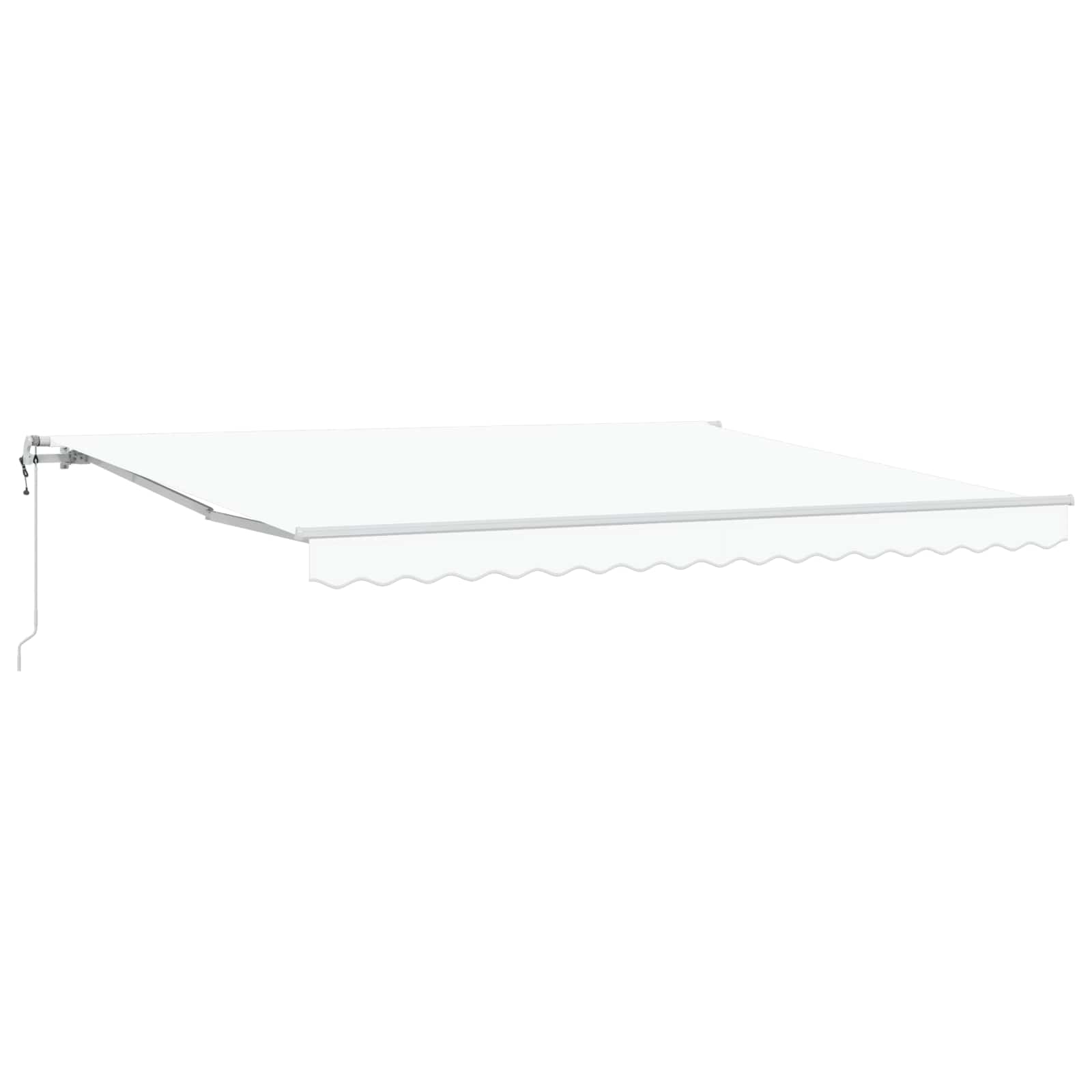 Stahovací Markýza Bílá 400 × 300 Cm Látka A Hliník