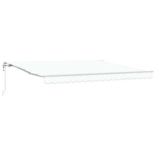 Stahovací Markýza Bílá 400 × 300 Cm Látka A Hliník