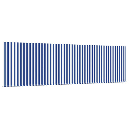 Stahovací Markýza Modrá A Bílá 400 × 300 Cm Polyester A Hliník