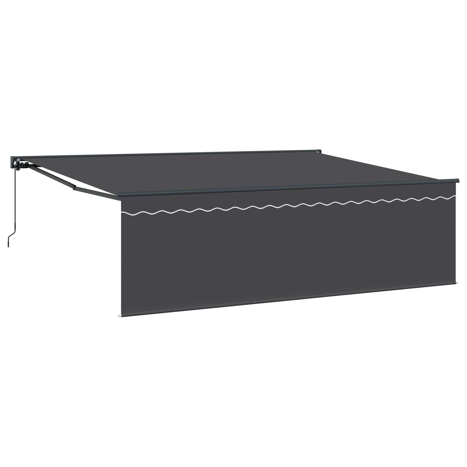 Stahovací Markýza Antracit 450 × 300 Cm Polyester A Hliník