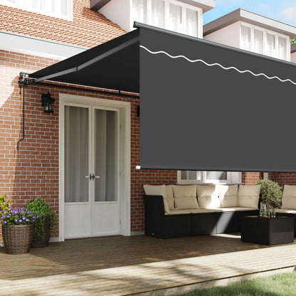 Stahovací Markýza Antracit 500 × 300 Cm Polyester A Hliník