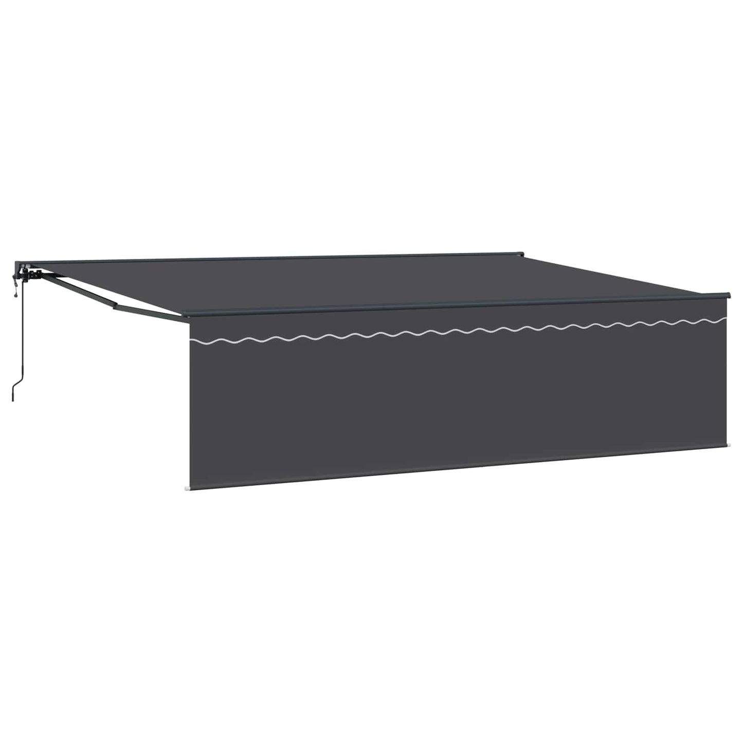 Stahovací Markýza Antracit 500 × 300 Cm Polyester A Hliník