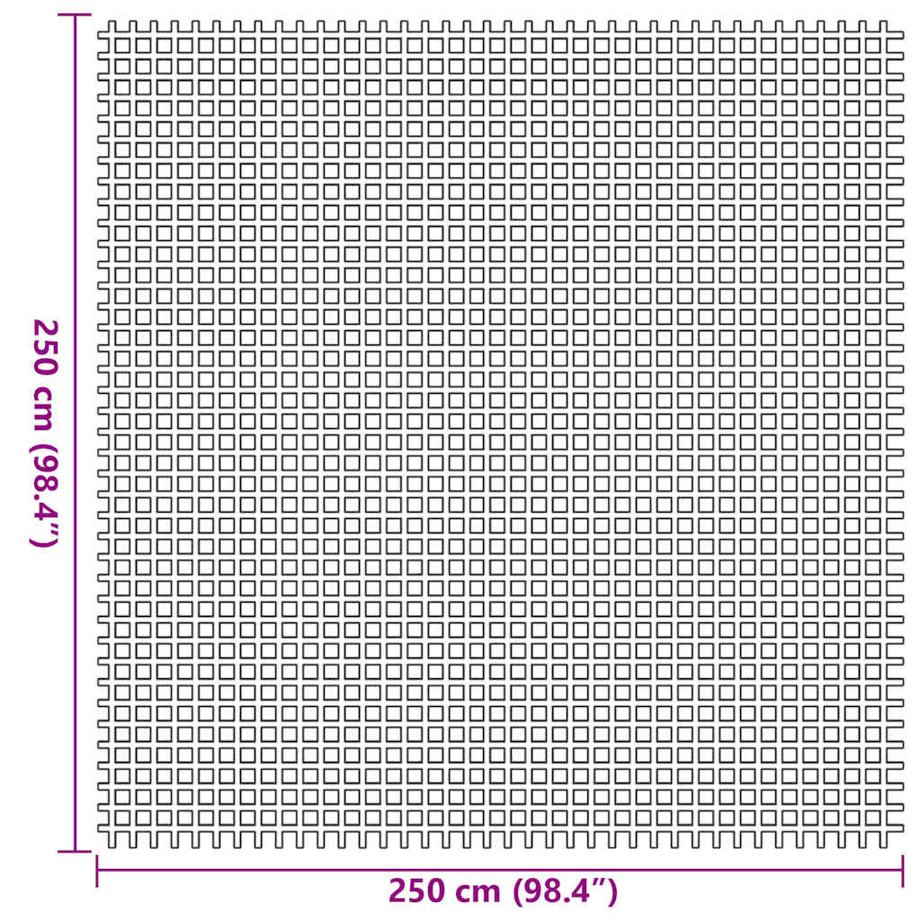 Koberce Do Stanu Modrá 250 X 250 Cm Polyester