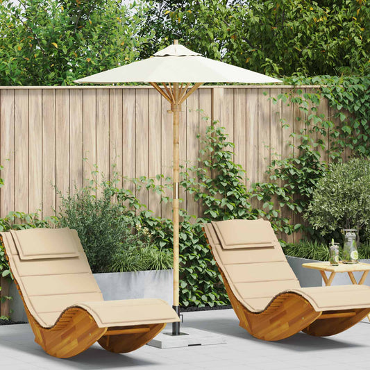 Zahradní Slunečník Ø 150 X 210 Cm Bambus Kulatý