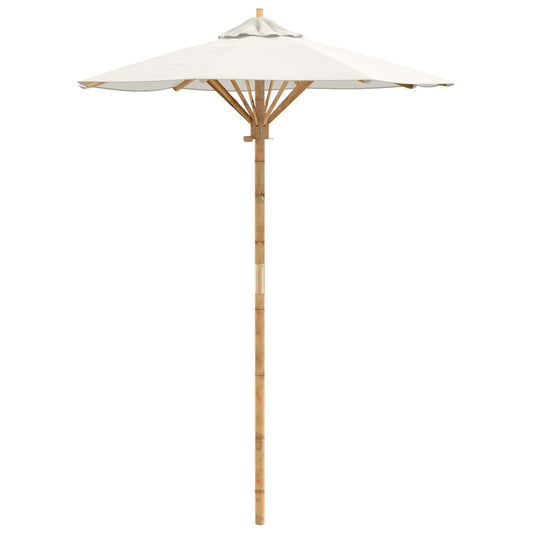 Zahradní Slunečník Ø 150 X 210 Cm Bambus Kulatý
