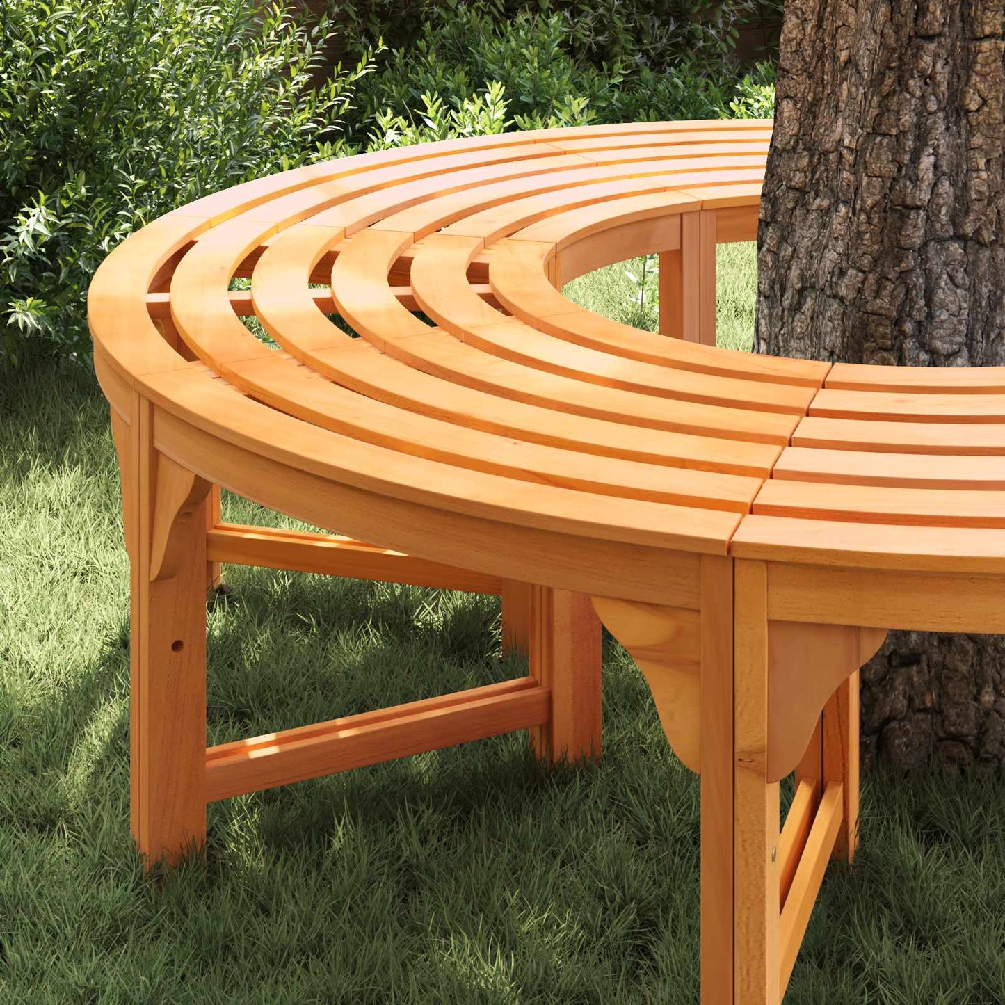 Stromová Lavička 8 -Seater 2 Ks 160 X 80 X 45Cm Přírodní
