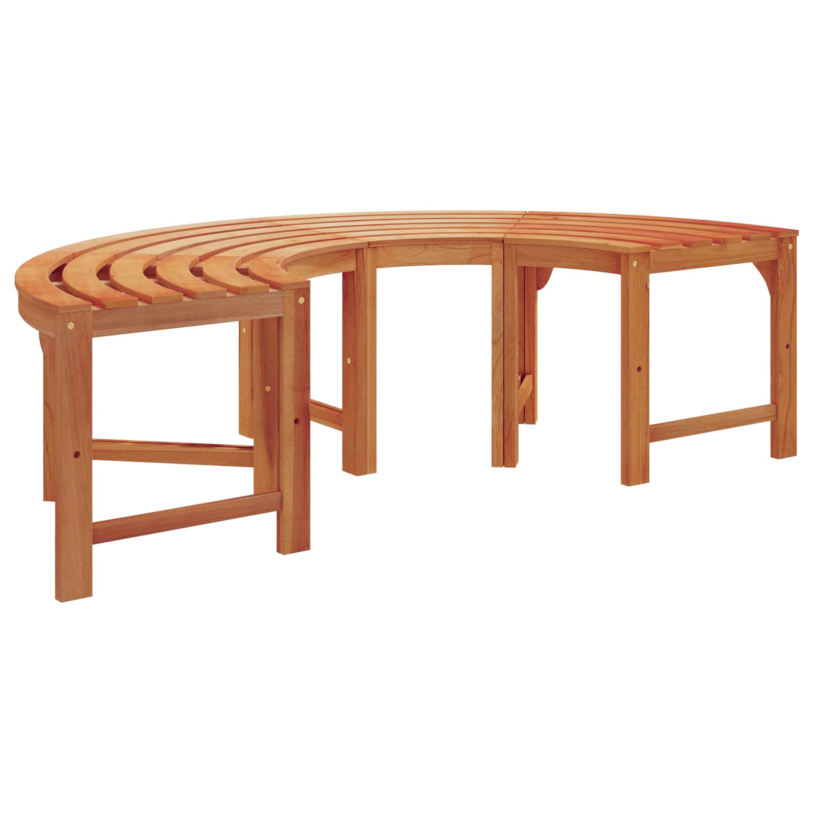 Stromová Lavička 8 -Seater 2 Ks 160 X 80 X 45Cm Přírodní