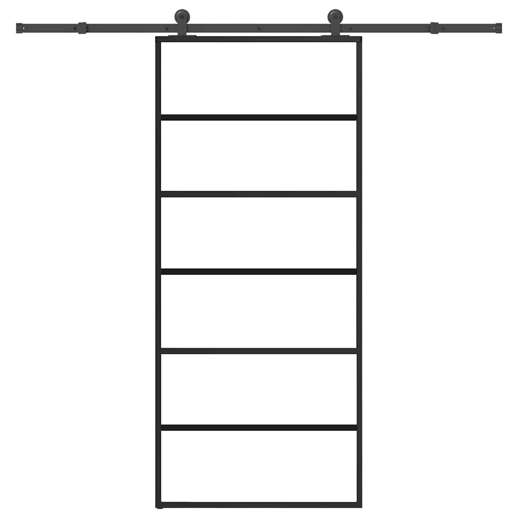 Posuvné Dveře S Kováním 90X205 Cm Esg Sklo A Hliník