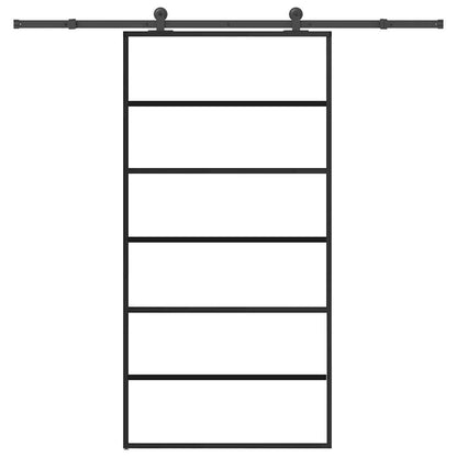 Posuvné Dveře S Kováním 90X205 Cm Esg Sklo A Hliník