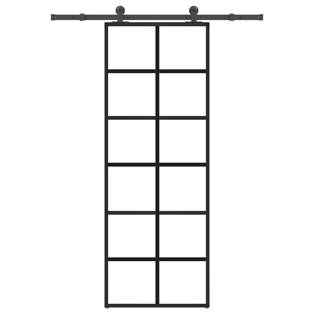 Posuvné Dveře S Kováním 90X205 Cm Esg Sklo A Hliník