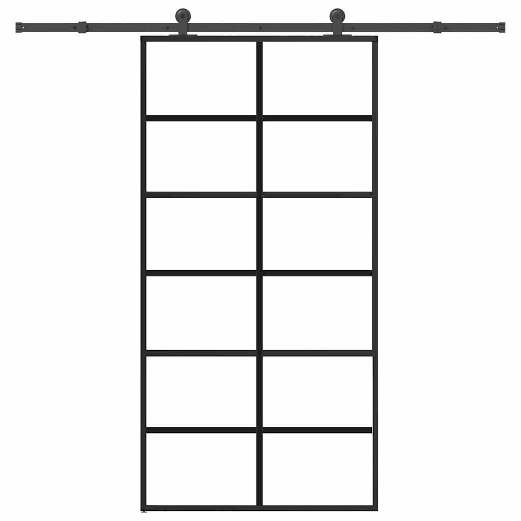 Posuvné Dveře S Kováním 90X205 Cm Esg Sklo A Hliník