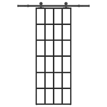 Posuvné Dveře S Kováním 90X205 Cm Esg Sklo A Hliník