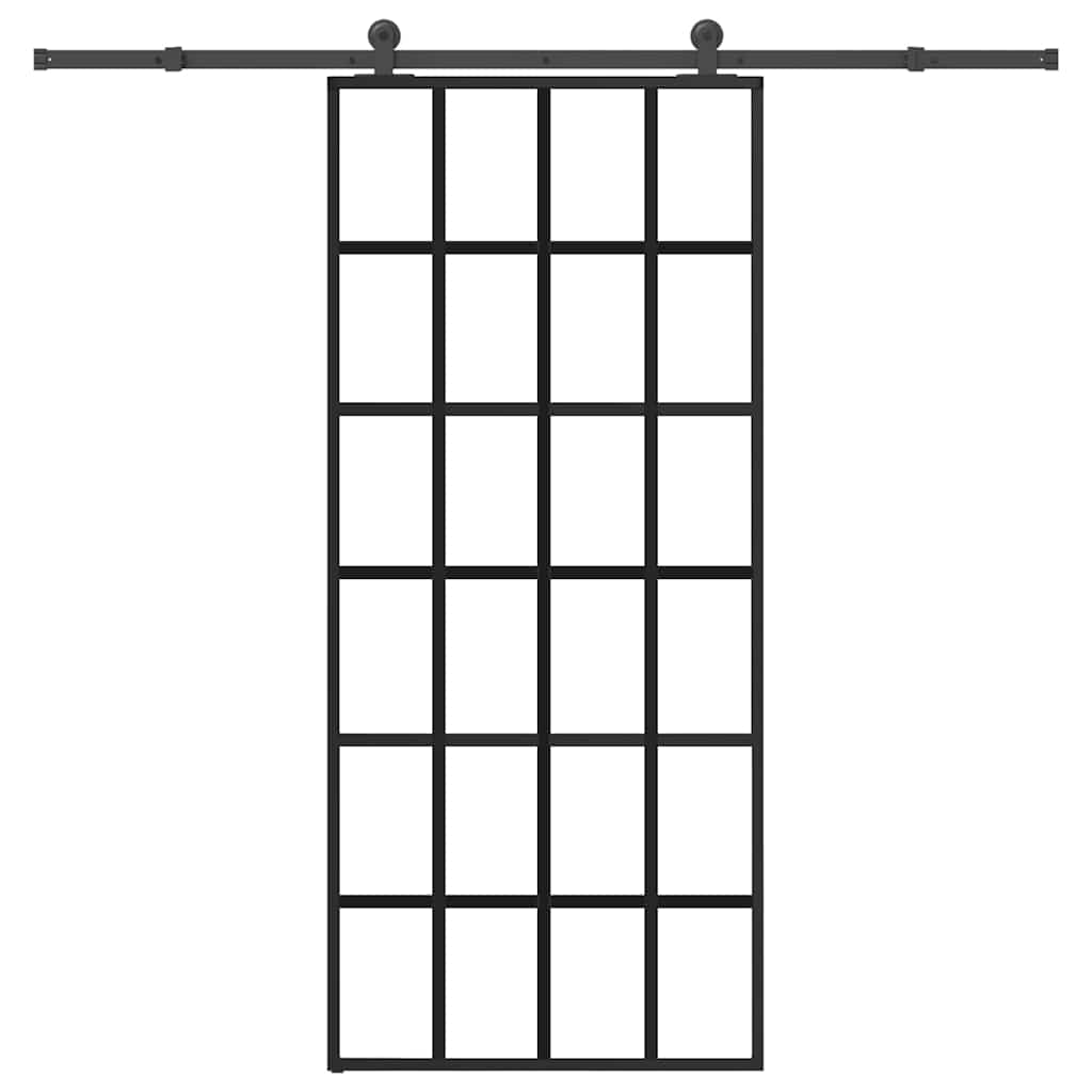 Posuvné Dveře S Kováním 90X205 Cm Esg Sklo A Hliník