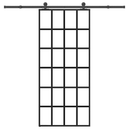 Posuvné Dveře S Kováním 90X205 Cm Esg Sklo A Hliník