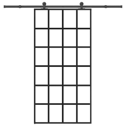 Posuvné Dveře S Kováním 90X205 Cm Esg Sklo A Hliník