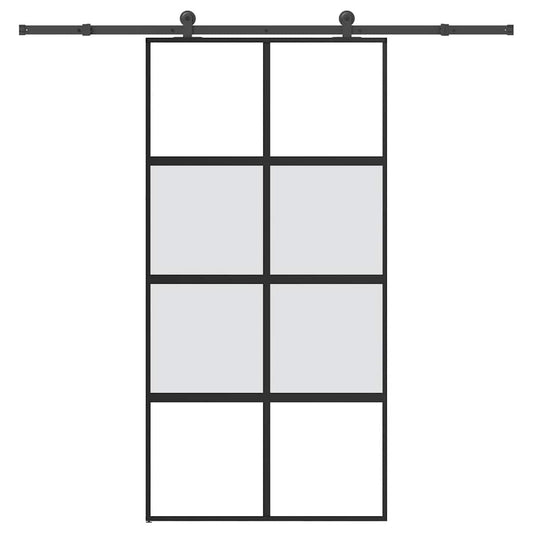 Posuvné Dveře S Kováním 102,5X205 Cm Tvrzeného Sklo A Hliník