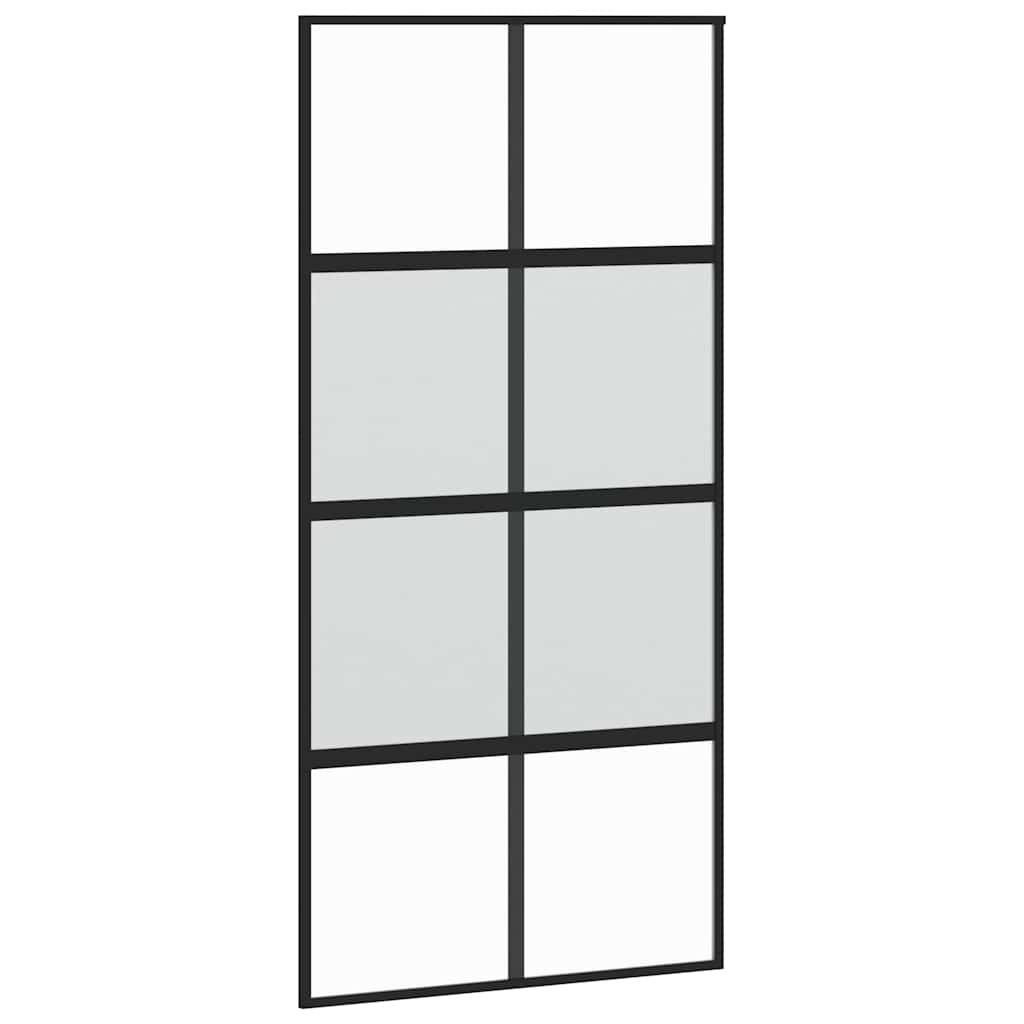 Posuvné Dveře S Kováním 102,5X205 Cm Tvrzeného Sklo A Hliník