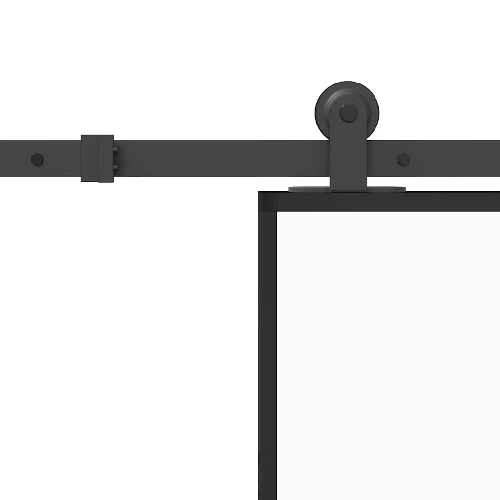Posuvné Dveře S Kováním 102,5X205 Cm Tvrzeného Sklo A Hliník