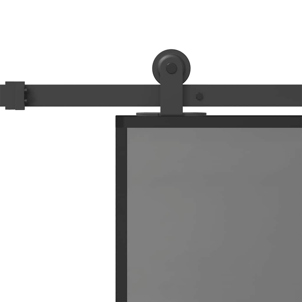 Posuvné Dveře S Kováním 76X205 Cm Tvrzeného Sklo A Hliník