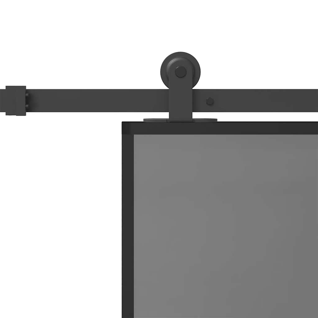 Posuvné Dveře S Kováním 76X205 Cm Tvrzeného Sklo A Hliník