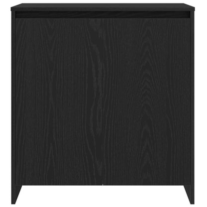 Servírovací Skříň 3 Ks Černá 70 X 41 X 75 Cm Kompozitní Dřevo