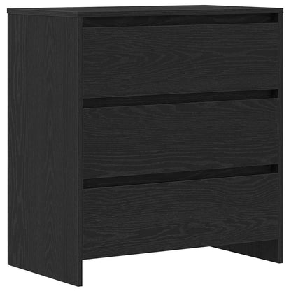 Servírovací Skříň 2 Ks Černá 70 X 41 X 75 Cm Kompozitní Dřevo