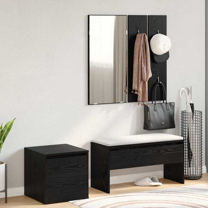 Sestava Nábytku Do Předsíně 3 Pcs Černý Dub 80 X 31 X 40 Cm