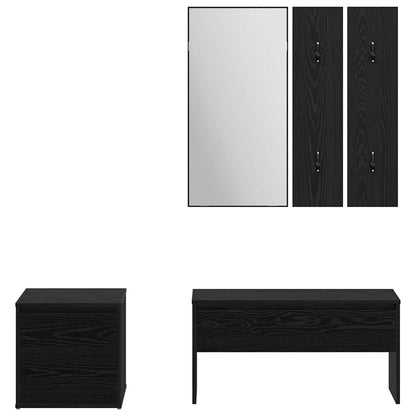 Sestava Nábytku Do Předsíně 3 Pcs Černý Dub 80 X 31 X 40 Cm