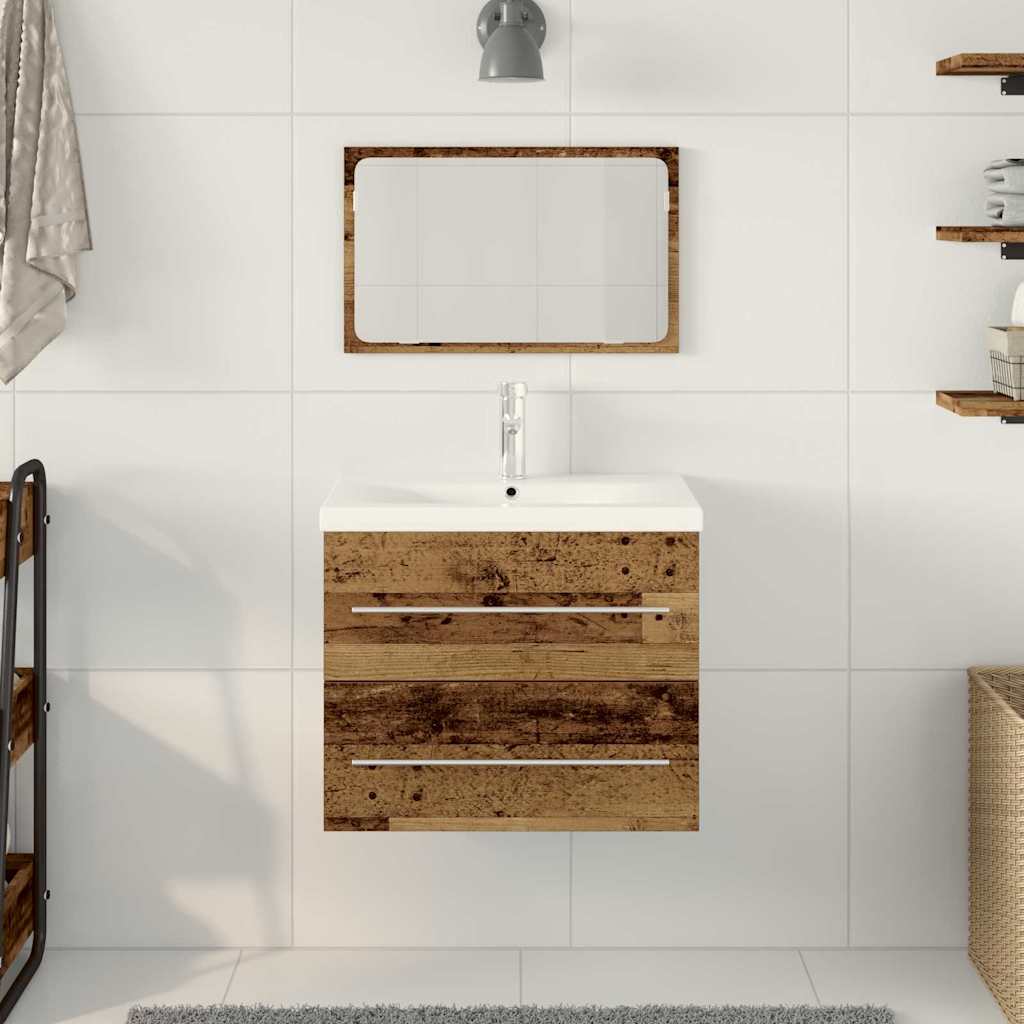 Skříňka Pod Umyvadlo 2 Ks Staré Dřevo 60 X 38,5 X 48 Cm
