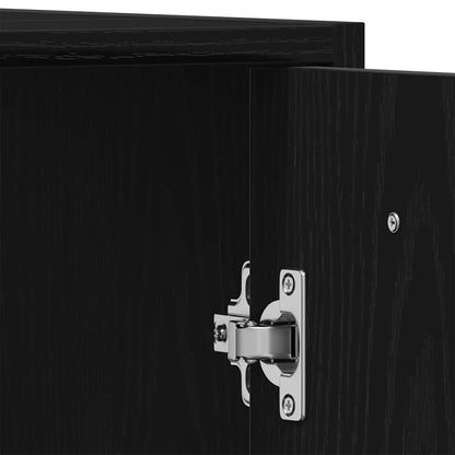 Sada Koupelnového Nábytku 4 Ks Černý Dub 30 X 30 X 183,5 Cm