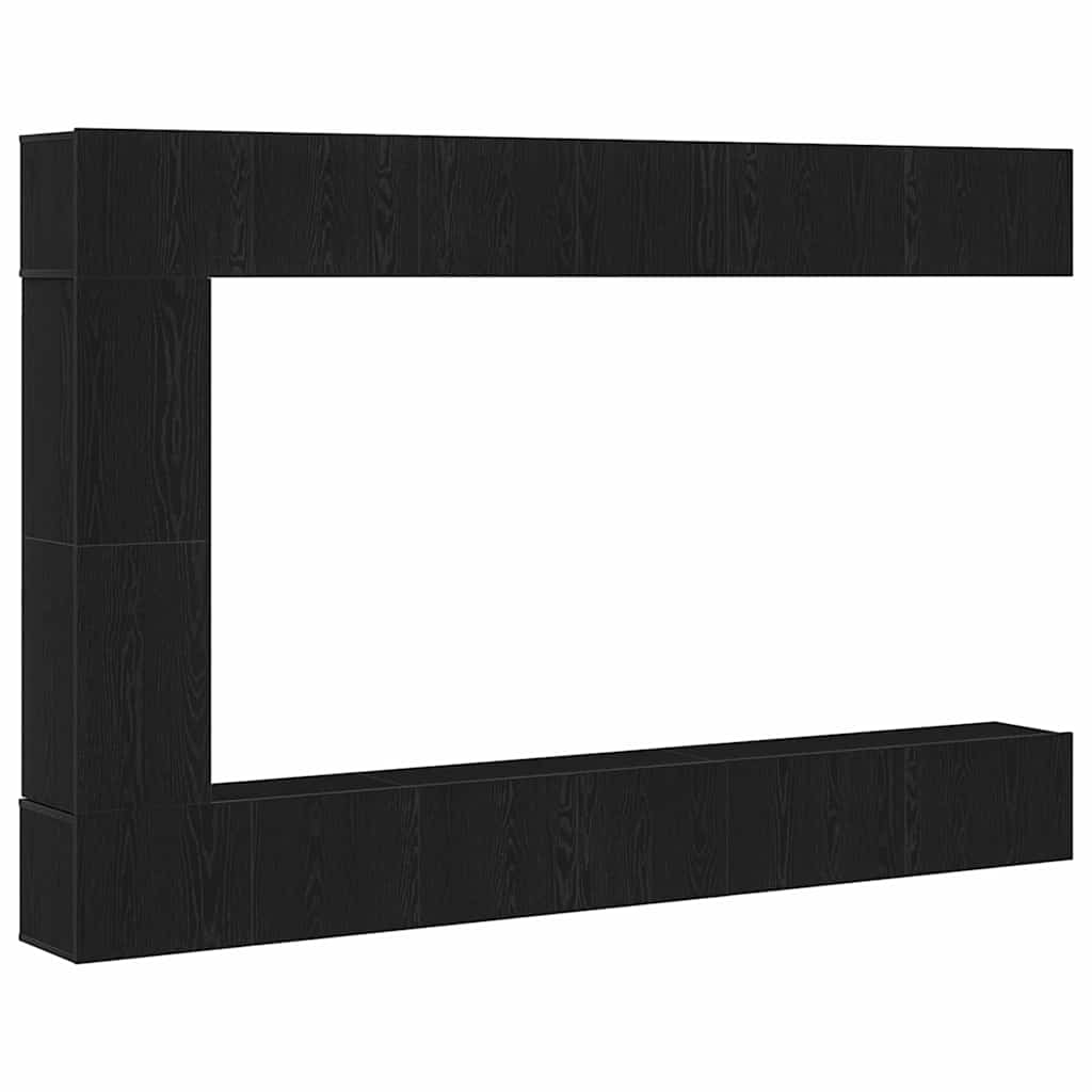 Tv Cabinet Set 9 Ks 30,5 X 30 X 110 Cm Černý Dub