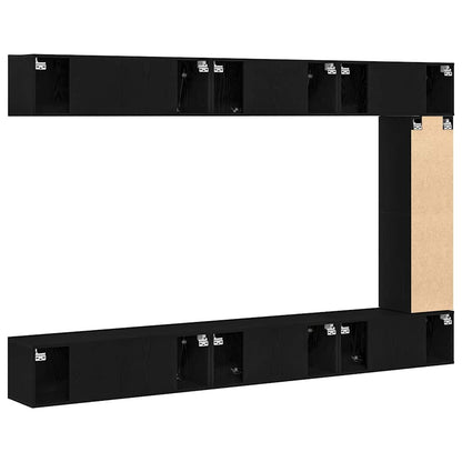 Tv Cabinet Set 9 Ks 30,5 X 30 X 110 Cm Černý Dub