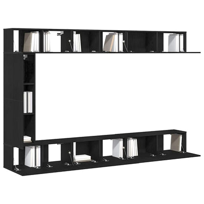 Tv Cabinet Set 9 Ks 30,5 X 30 X 110 Cm Černý Dub