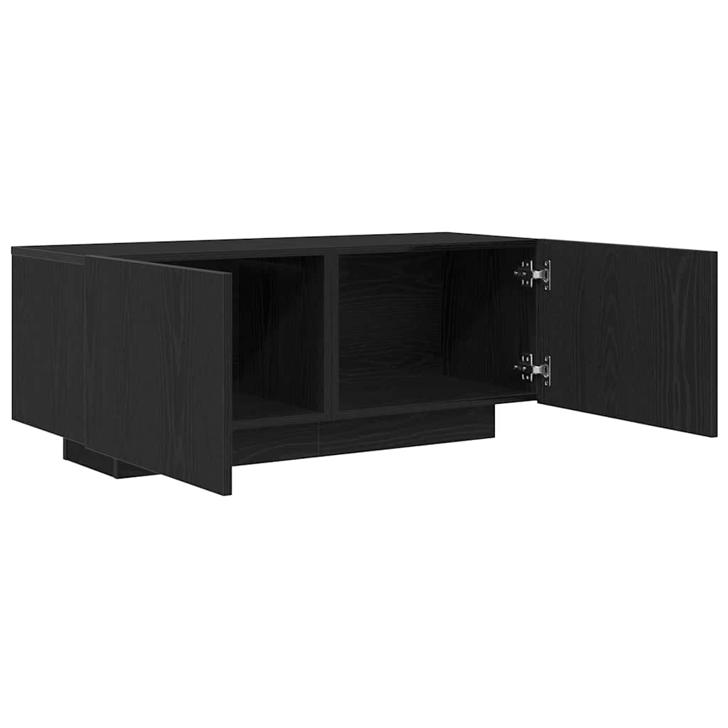Televizní Skříň 100 X 35 X 40 Cm Černý Dub Kompozitní Dřevo